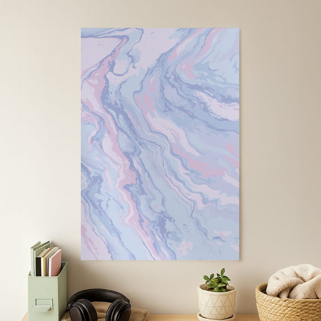 Purple Cloudy Marble Poster