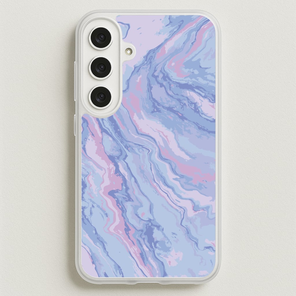 Purple Cloudy Marble Phone Case for Galaxy S25FE