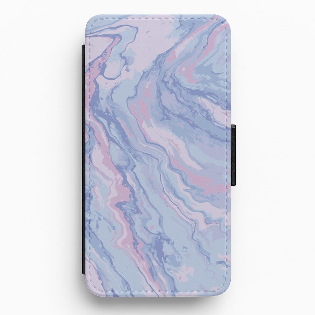 Purple Cloudy Marble Flip / Wallet Phone Case