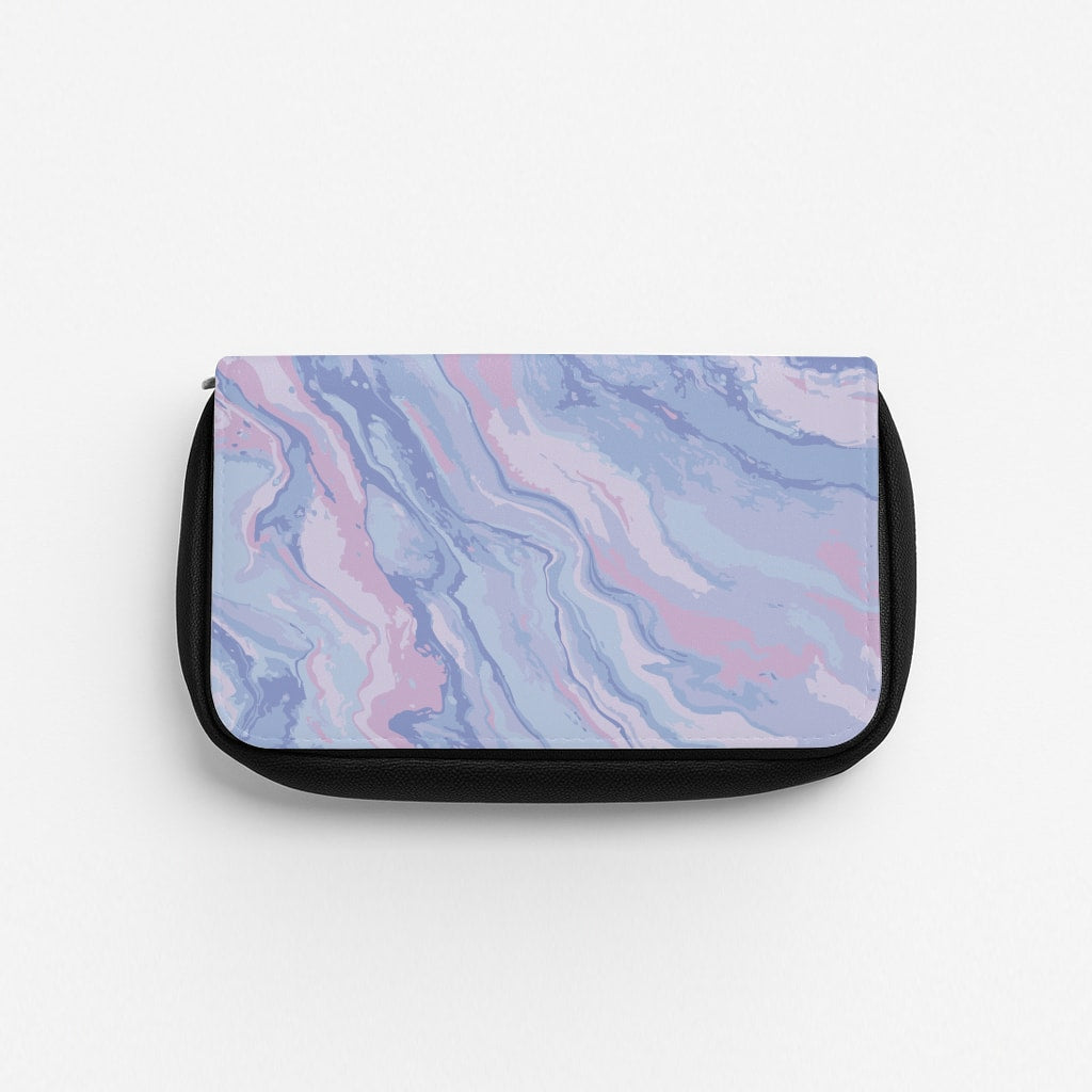 Purple Cloudy Marble Pencil Case