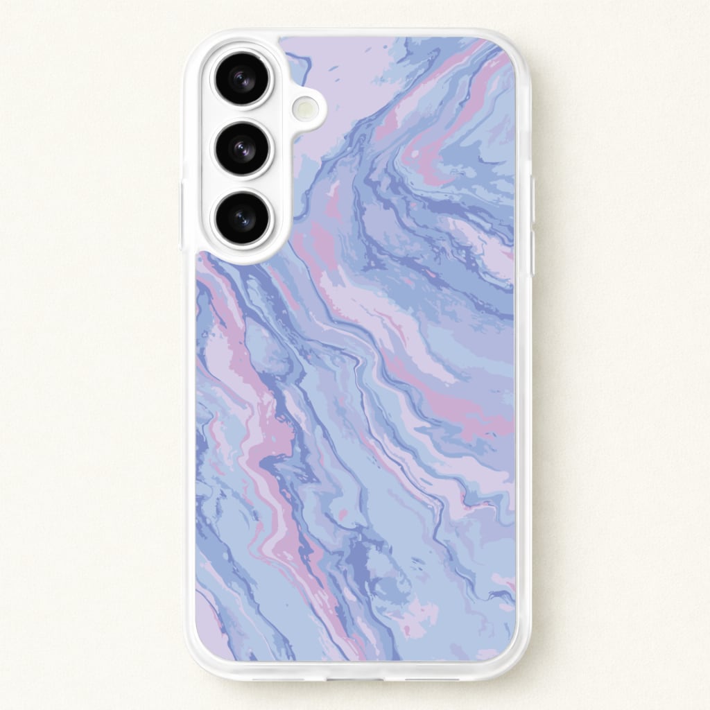 Purple Cloudy Marble Phone Case for Galaxy S26 Plus