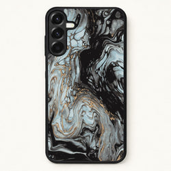 Black And Gold Cloudy Marble Phone Case for Galaxy A37