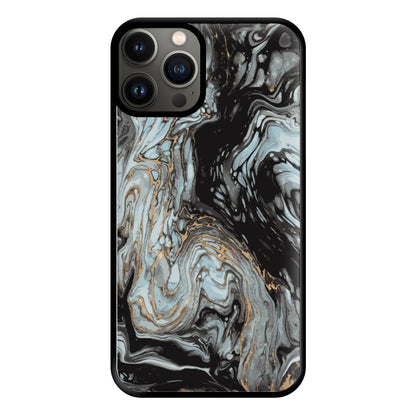 Black And Gold Cloudy Marble Phone Case for iPhone 11 Pro Max