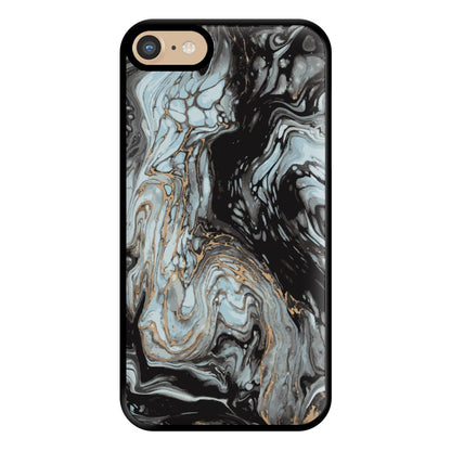 Black And Gold Cloudy Marble Phone Case for iPhone 6 / 7 / 8 / SE