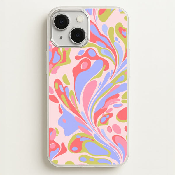 Pastel Marble Swirl Phone Case - iPhone 13 Mini / Standard