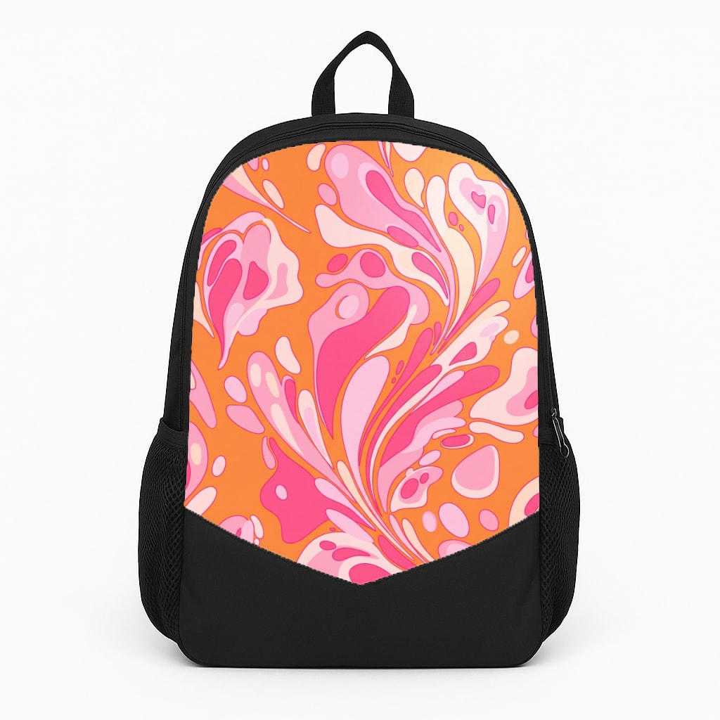 Orange Marble Swirl Backpack