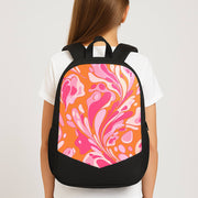Orange Marble Swirl Backpack 3