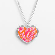 Orange Marble Swirl Necklace 3