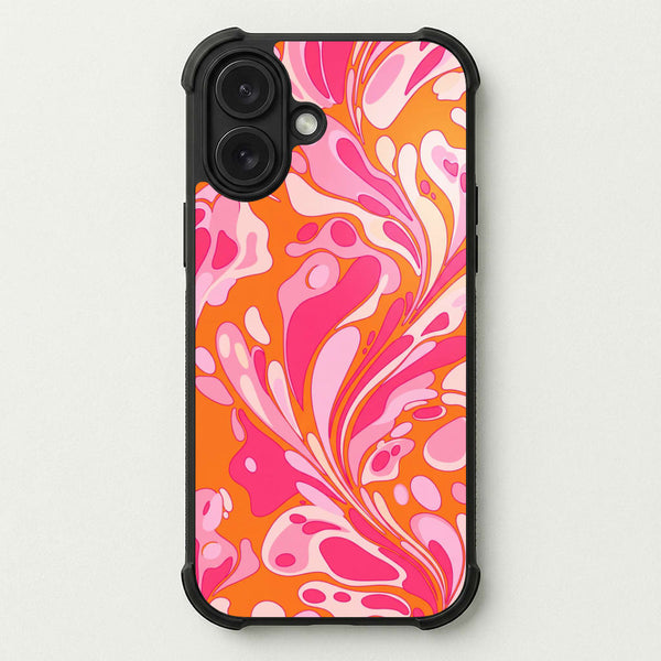 Orange Marble Swirl Phone Case — Bumper case