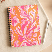 Orange Marble Swirl Notebook 3