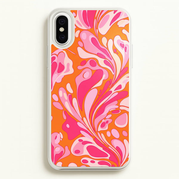 Orange Marble Swirl Phone Case - iPhone XS Max / Standard