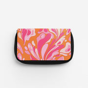 Orange Marble Swirl Pencil Case 1