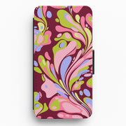 Multicolour Marble Swirl Flip / Wallet Phone Case 1