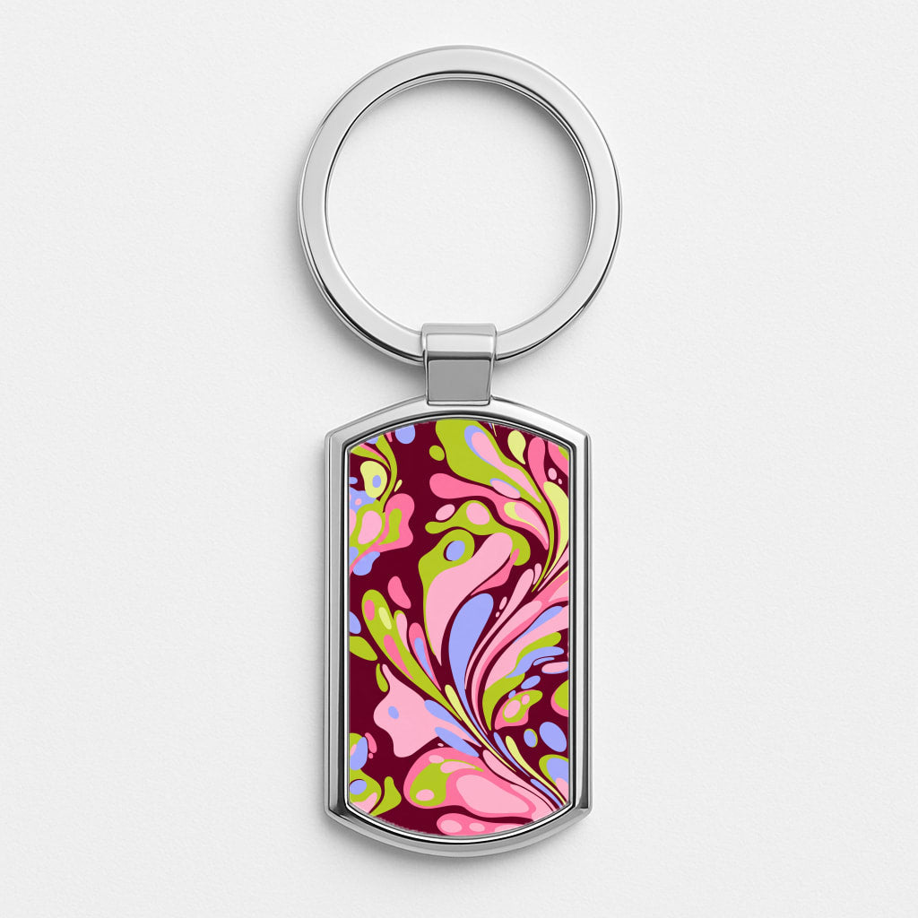 Multicolour Marble Swirl Luxury Keyring