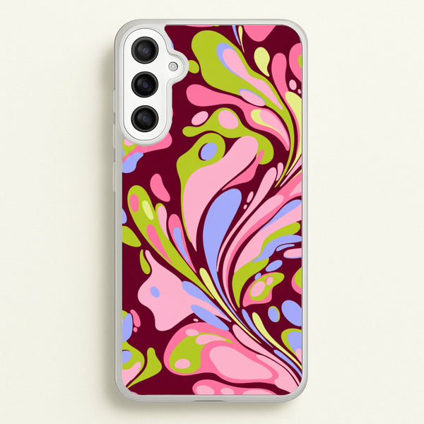 Multicolour Marble Swirl Phone Case - Galaxy A34 / Standard