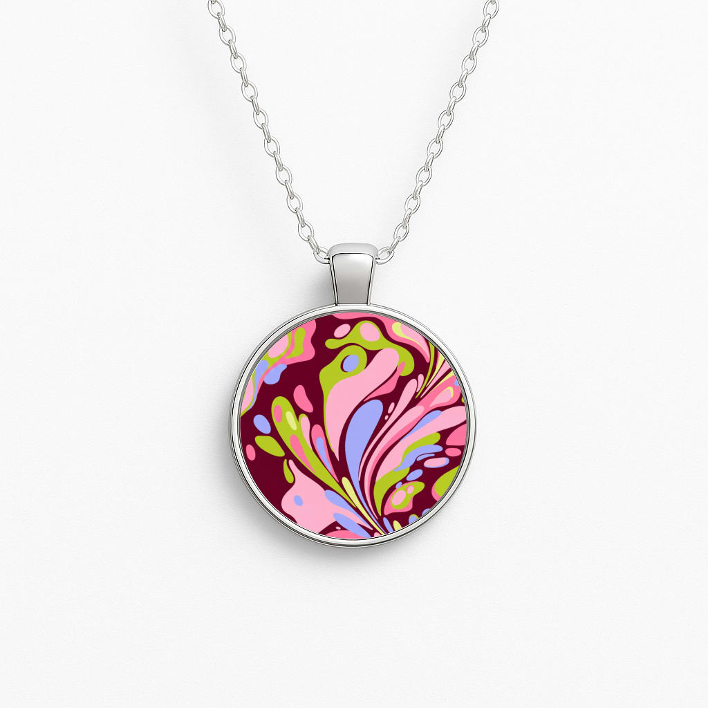 Multicolour Marble Swirl Necklace
