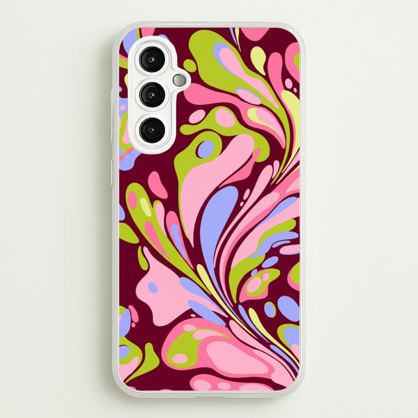 Multicolour Marble Swirl Phone Case - Galaxy A14 / Standard