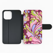 Multicolour Marble Swirl Flip / Wallet Phone Case 2