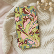 Green Marble Swirl Flip / Wallet Phone Case 5