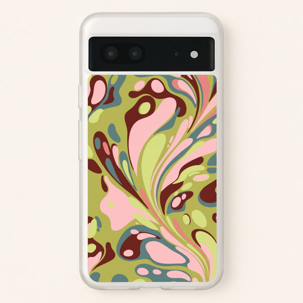 Green Marble Swirl Phone Case - Google Pixel 7 / Standard
