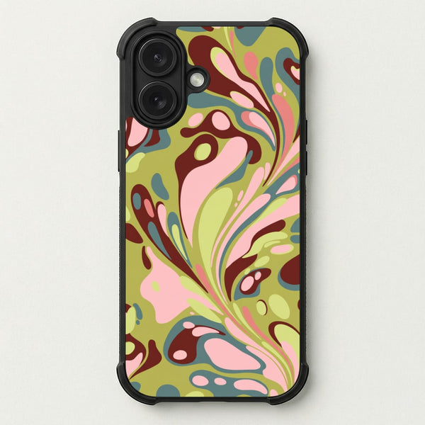 Green Marble Swirl Phone Case — Bumper case