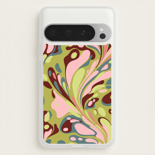Green Marble Swirl Phone Case - Google Pixel 9 Pro XL / Standard