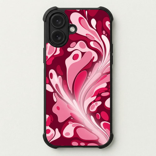 Burgundy & Pink Marble Swirl Phone Case — Bumper case