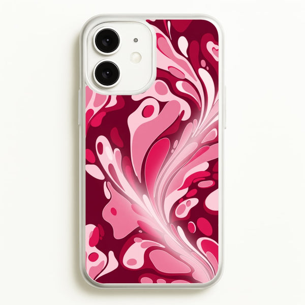 Burgundy & Pink Marble Swirl Phone Case - iPhone 11 / Standard