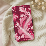 Burgundy & Pink Marble Swirl Flip / Wallet Phone Case 5