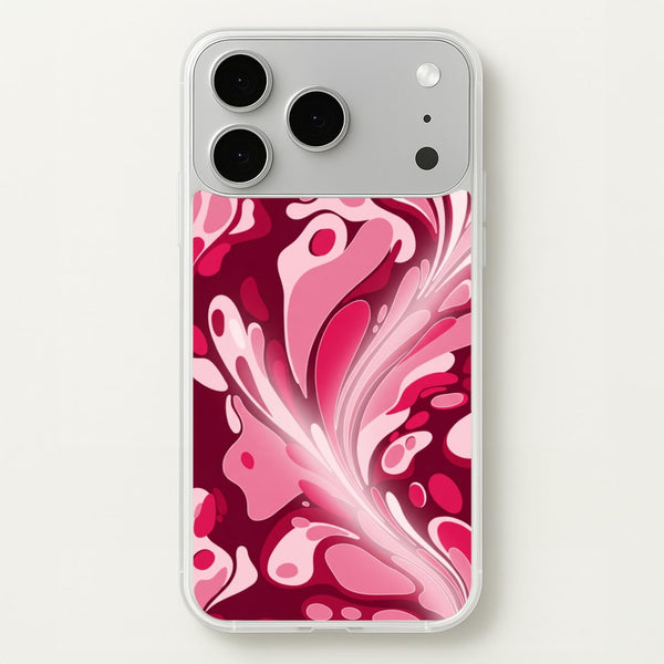 Burgundy & Pink Marble Swirl Phone Case - iPhone 17 Pro Max / Standard