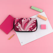 Burgundy & Pink Marble Swirl Pencil Case 3