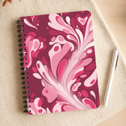 Burgundy & Pink Marble Swirl Notebook 3