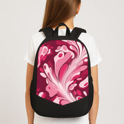 Burgundy & Pink Marble Swirl Backpack 3