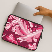 Burgundy & Pink Marble Swirl Laptop Sleeve 2