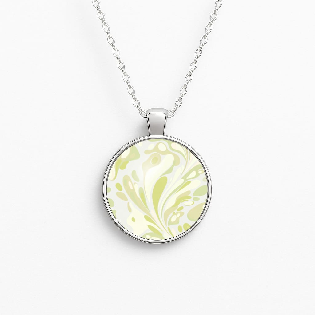 Pistachio Marble Swirl Necklace