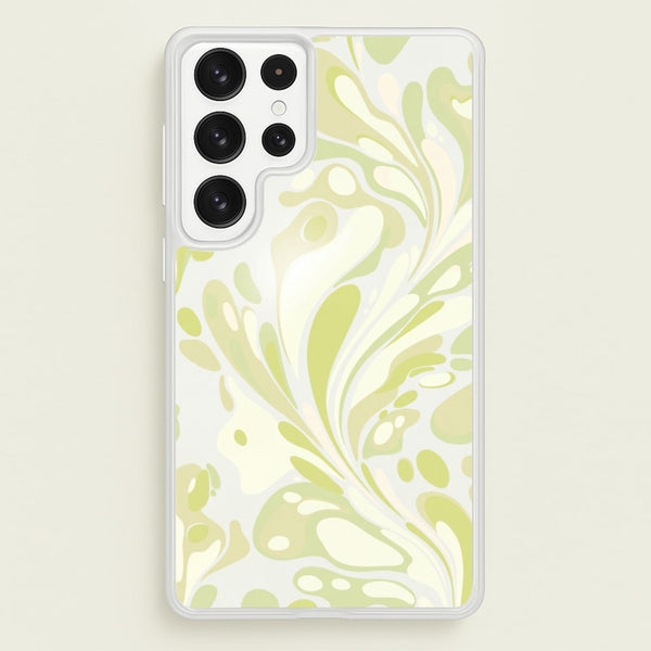 Pistachio Marble Swirl Phone Case - Galaxy S23 Ultra / Standard