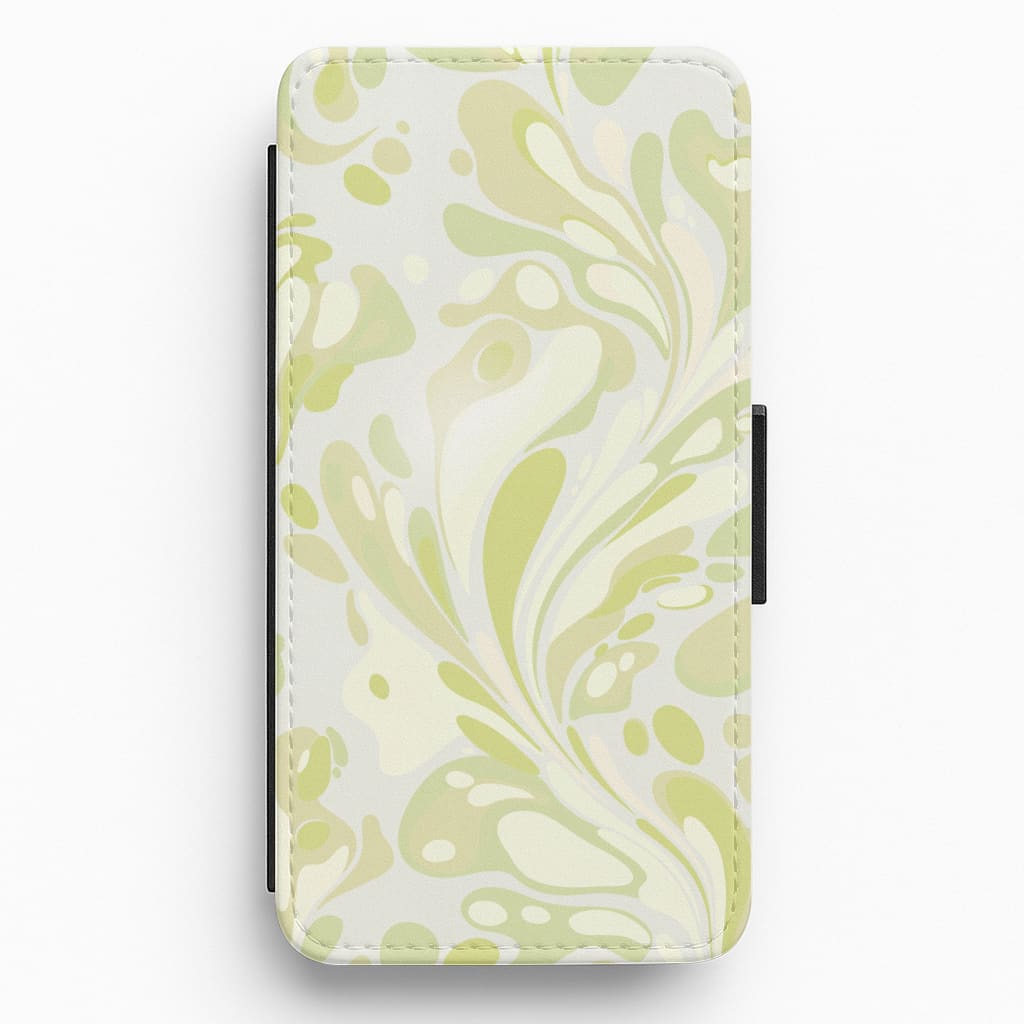 Pistachio Marble Swirl Flip / Wallet Phone Case