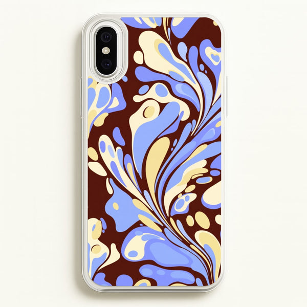 Blue, Yellow & Brown Marble Swirl Phone Case - iPhone XS Max / Standard