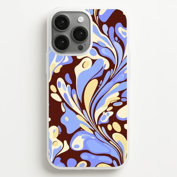 Blue, Yellow & Brown Marble Swirl Phone Case - iPhone 13 Pro Max / Standard