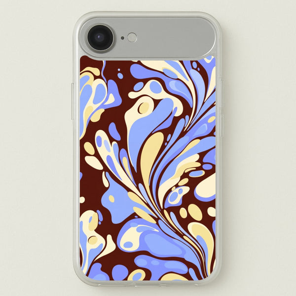 Blue, Yellow & Brown Marble Swirl Phone Case - iPhone 17 Air / Standard
