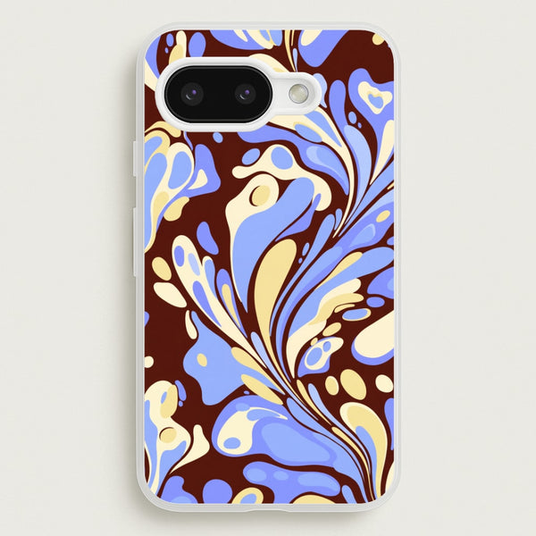 Blue, Yellow & Brown Marble Swirl Phone Case - Google Pixel 9a / Standard