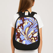 Blue, Yellow & Brown Marble Swirl Backpack 3