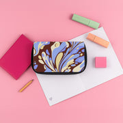 Blue, Yellow & Brown Marble Swirl Pencil Case 3