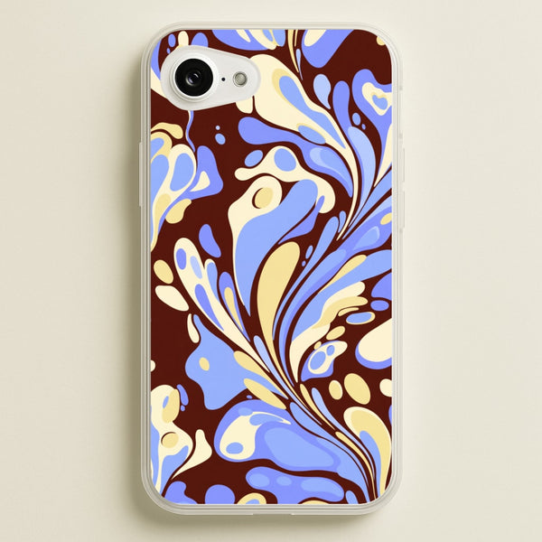 Blue, Yellow & Brown Marble Swirl Phone Case - iPhone 17e / Standard