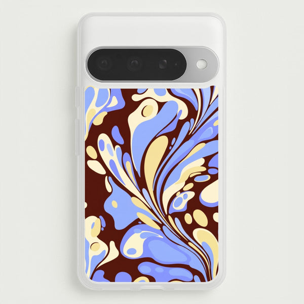 Blue, Yellow & Brown Marble Swirl Phone Case - Google Pixel 10 Pro XL / Standard