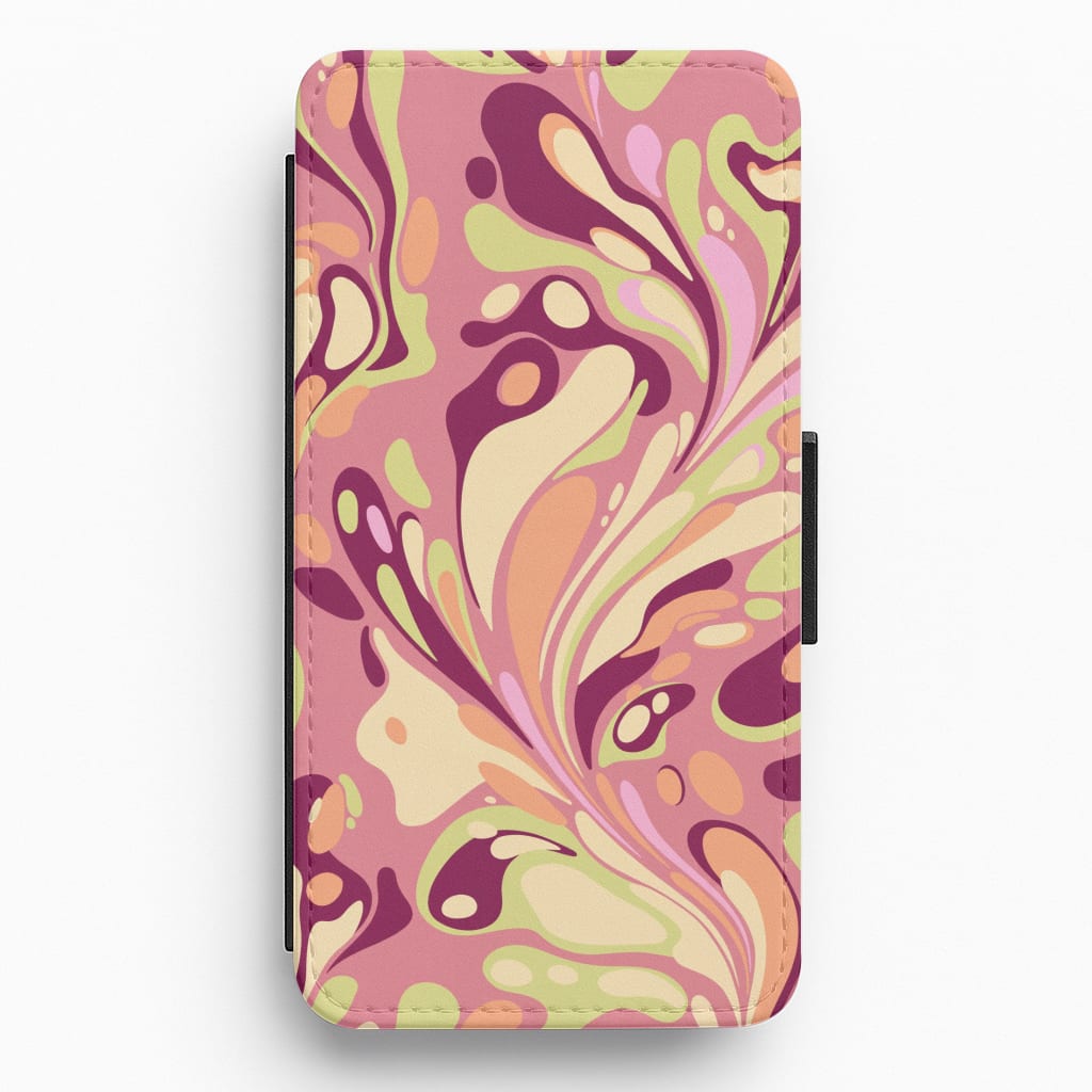 Rose Marble Swirl Flip / Wallet Phone Case