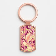 Rose Marble Swirl Luxury Keyring 4