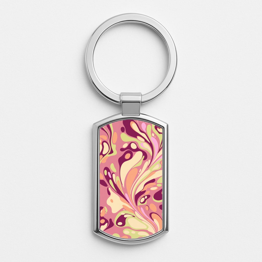 Rose Marble Swirl Luxury Keyring