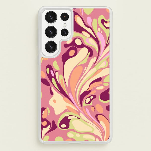 Rose Marble Swirl Phone Case - Galaxy S23 Ultra / Standard