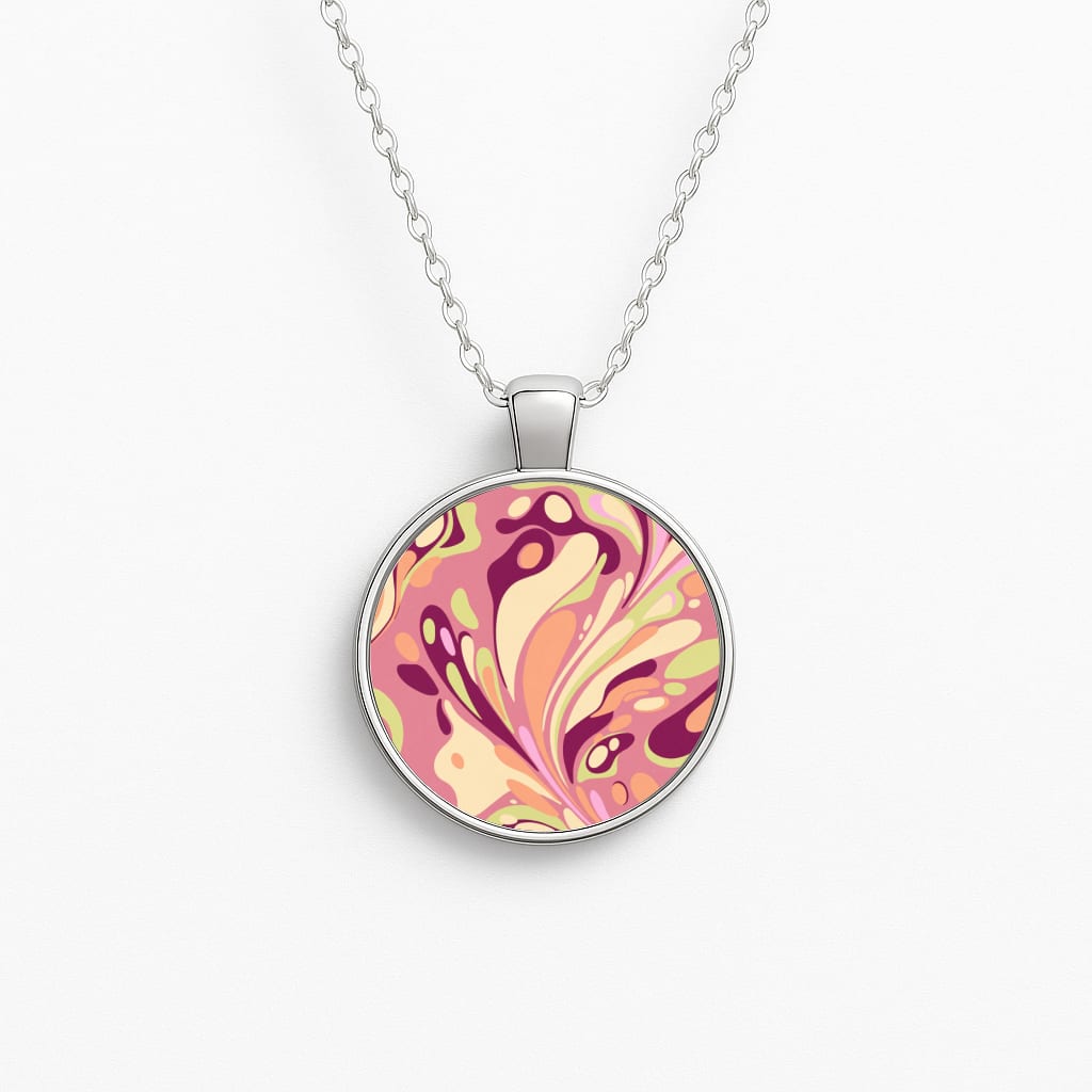 Rose Marble Swirl Necklace